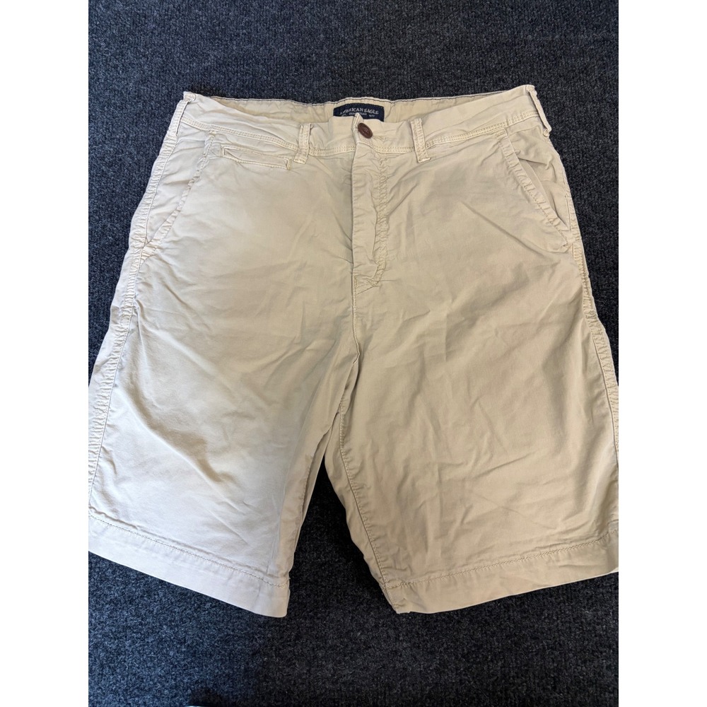 American Eagle Outfitters Mens Classic Khaki Chino Shorts Tan Size 31